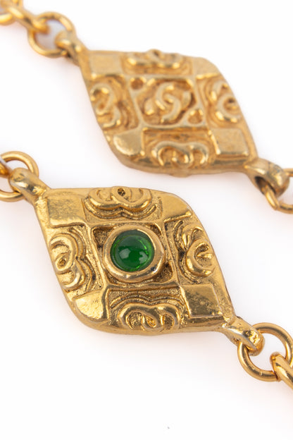 Collier doré Chanel 1985's