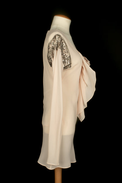 Haut en soie rose Galliano