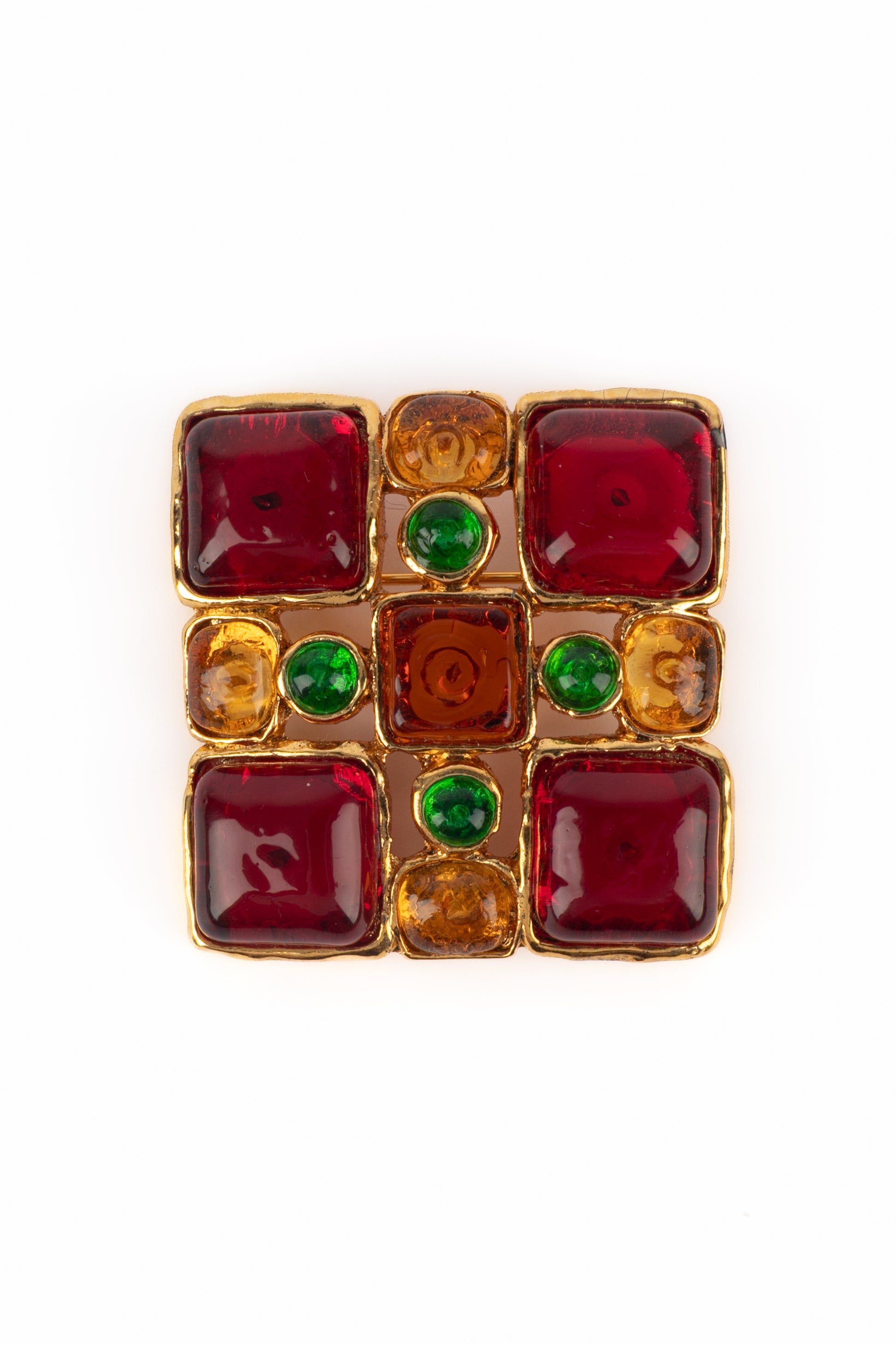 Broche en pâte de verre Chanel 