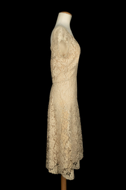 Robe en guipure 1950's