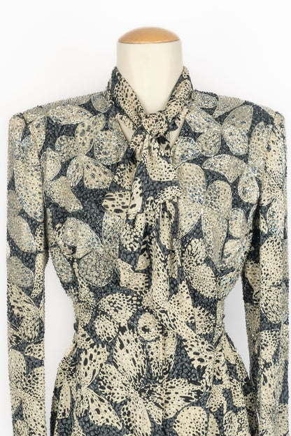 Ensemble en soie Hanae Mori Haute Couture 1985's