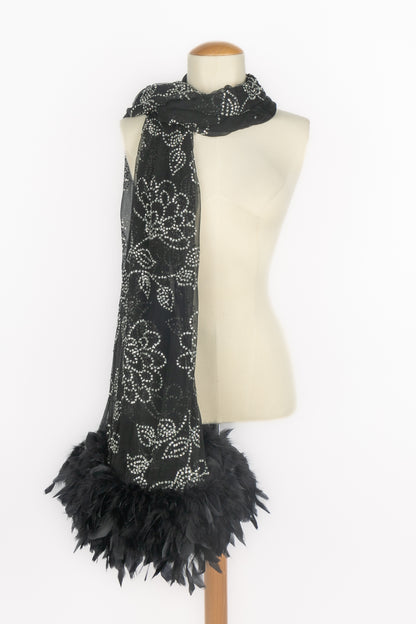 Etole en mousseline noire 1950's