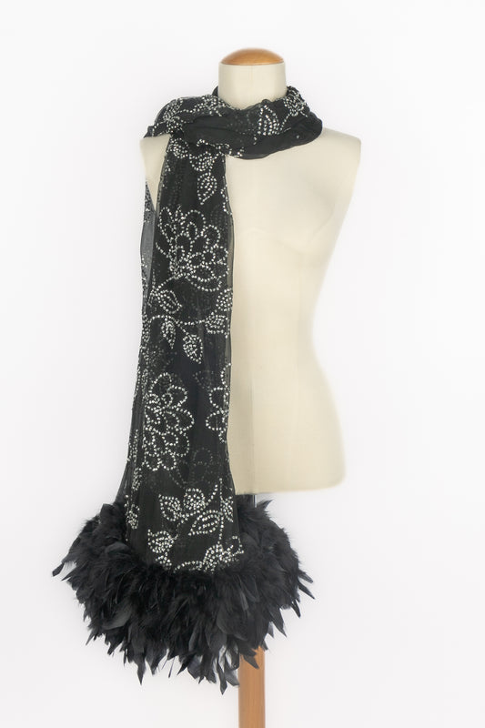 Etole en mousseline noire 1950's