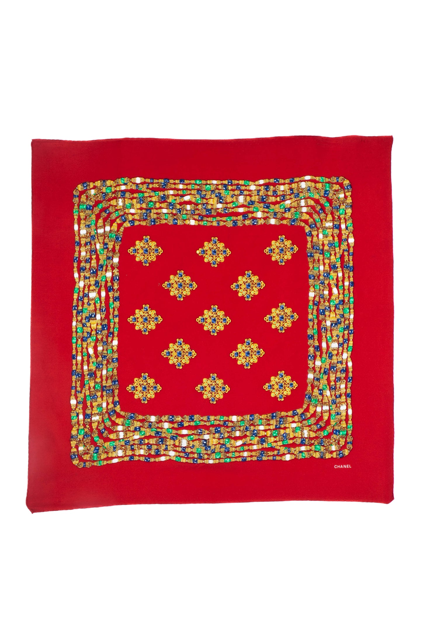 Foulard "bijoux" en soie Chanel 