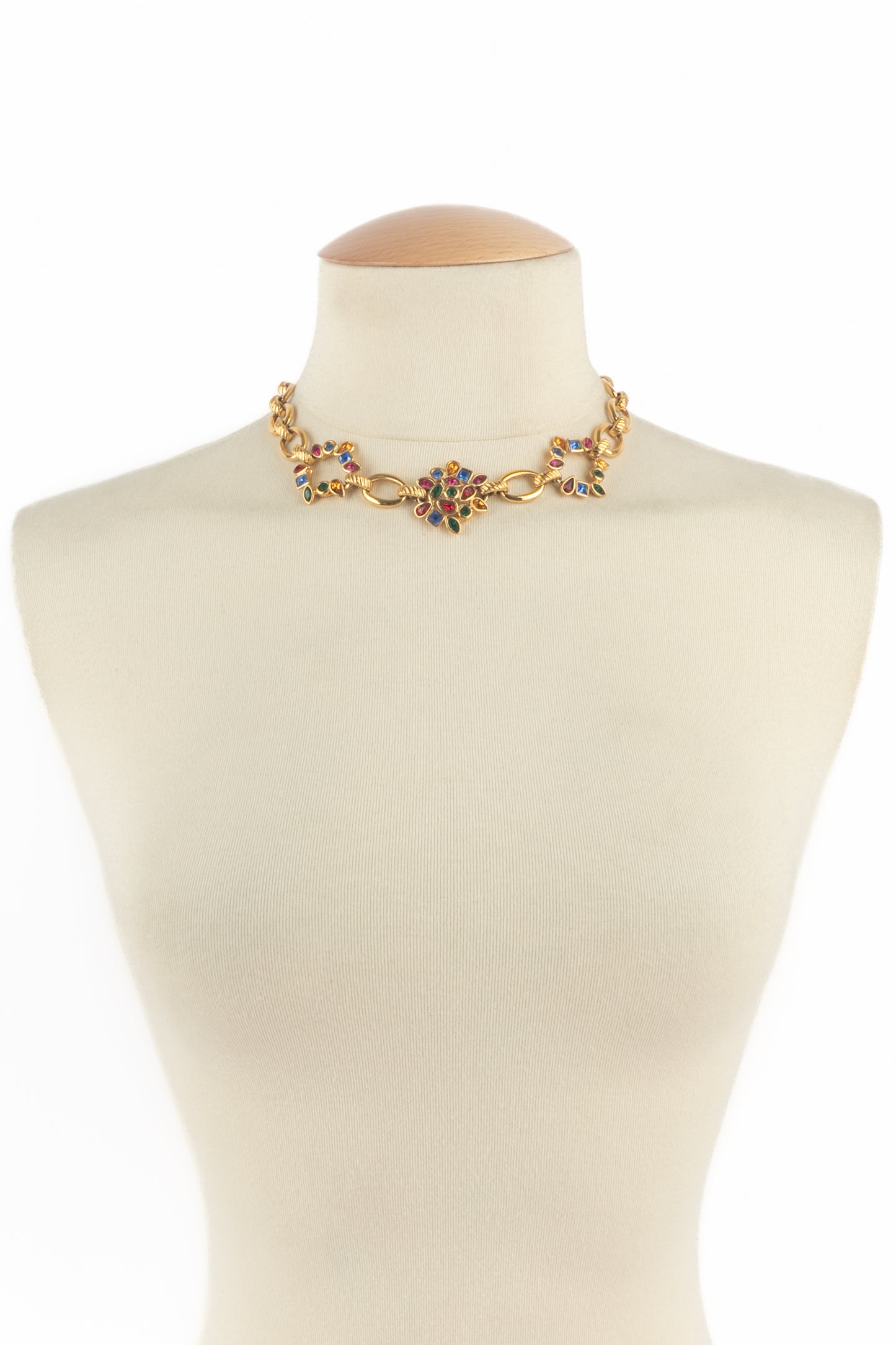 Collier strass Yves Saint Laurent 