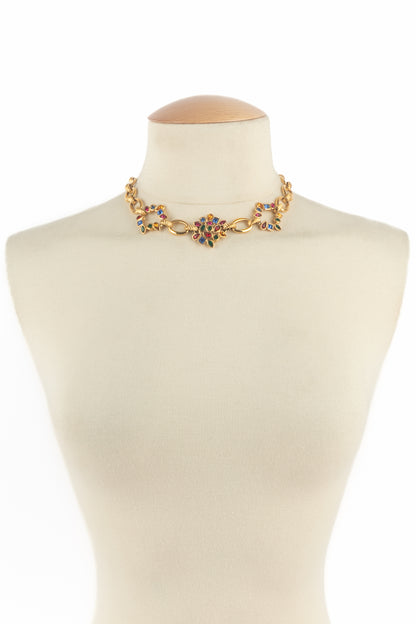 Collier strass Yves Saint Laurent 