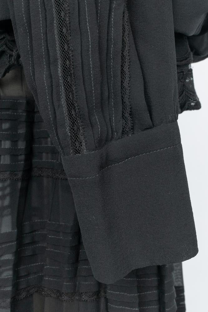Robe en soie noire Roberto Cavalli