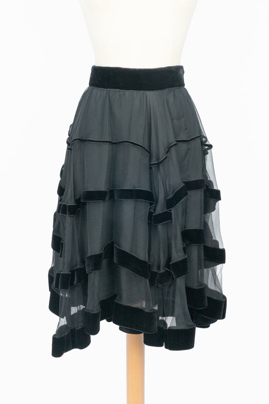 Jupe en velours Gucci