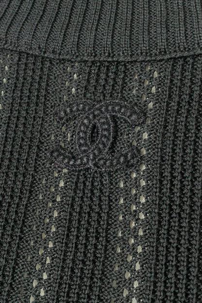 Haut en maille noire Chanel