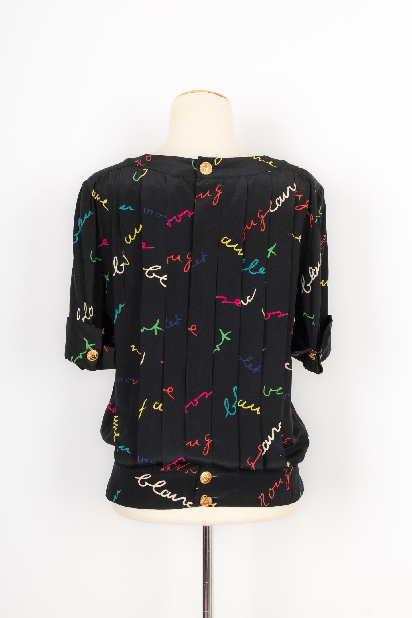 Haut en soie Chanel Printemps 1985