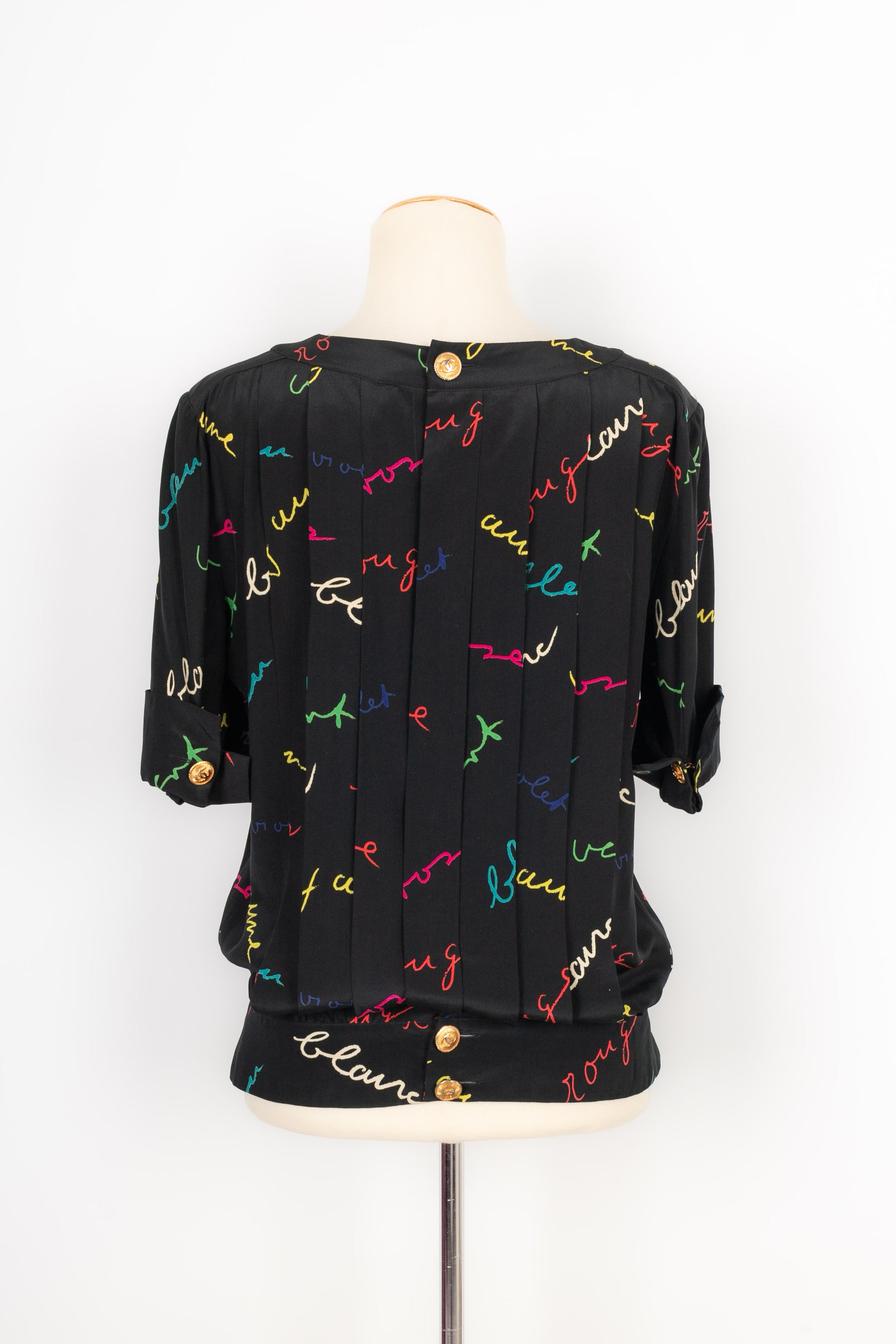 Haut en soie Chanel Printemps 1985