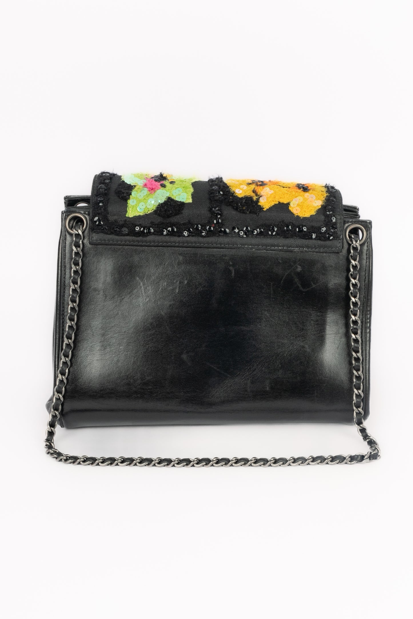 Sac en cuir brodé Chanel 2000