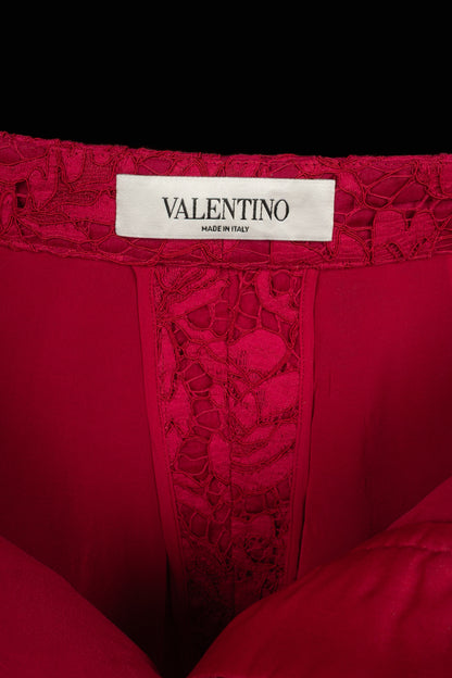 Short en dentelle rouge Valentino 