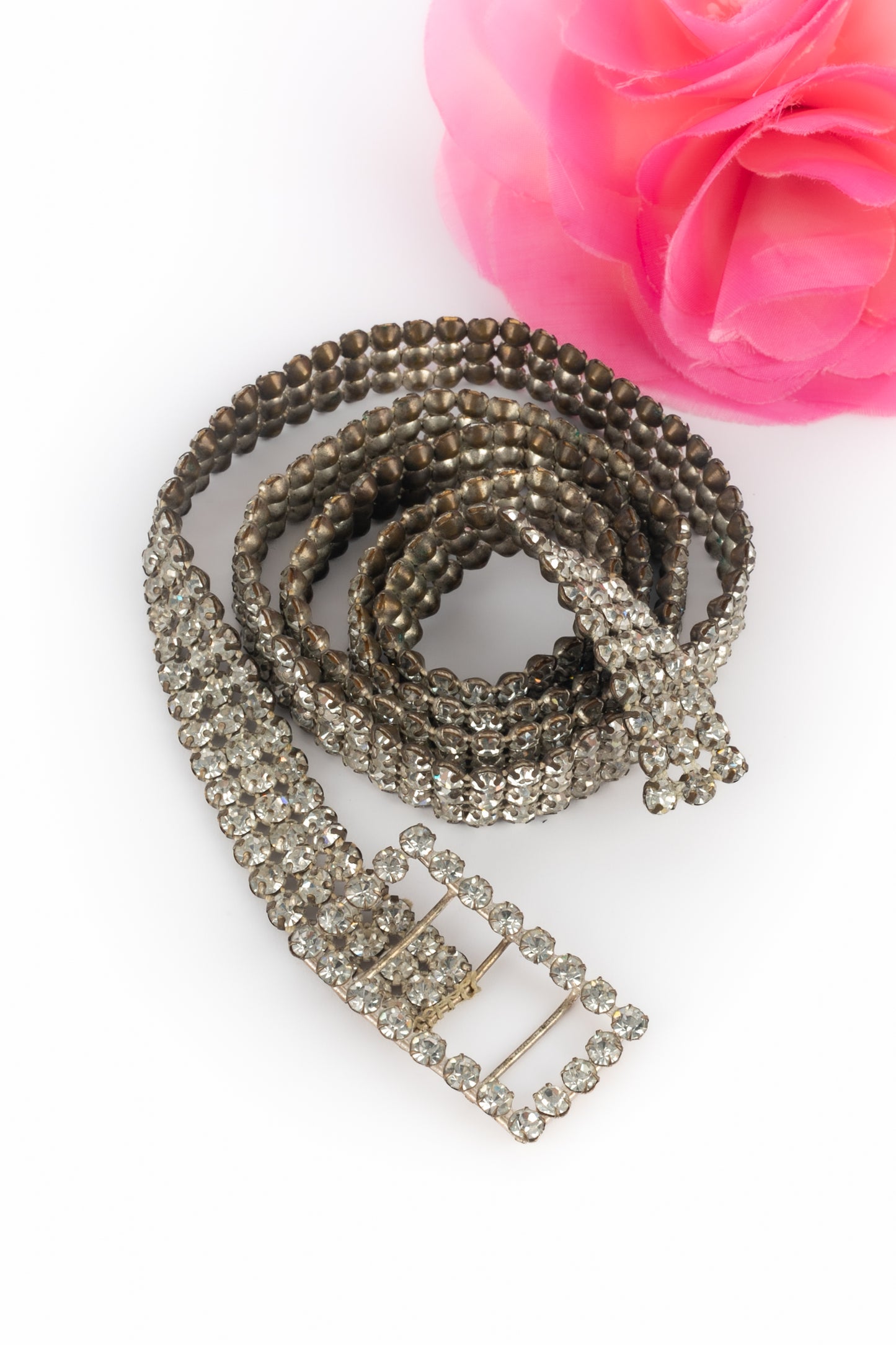 Ceinture strassée argentée