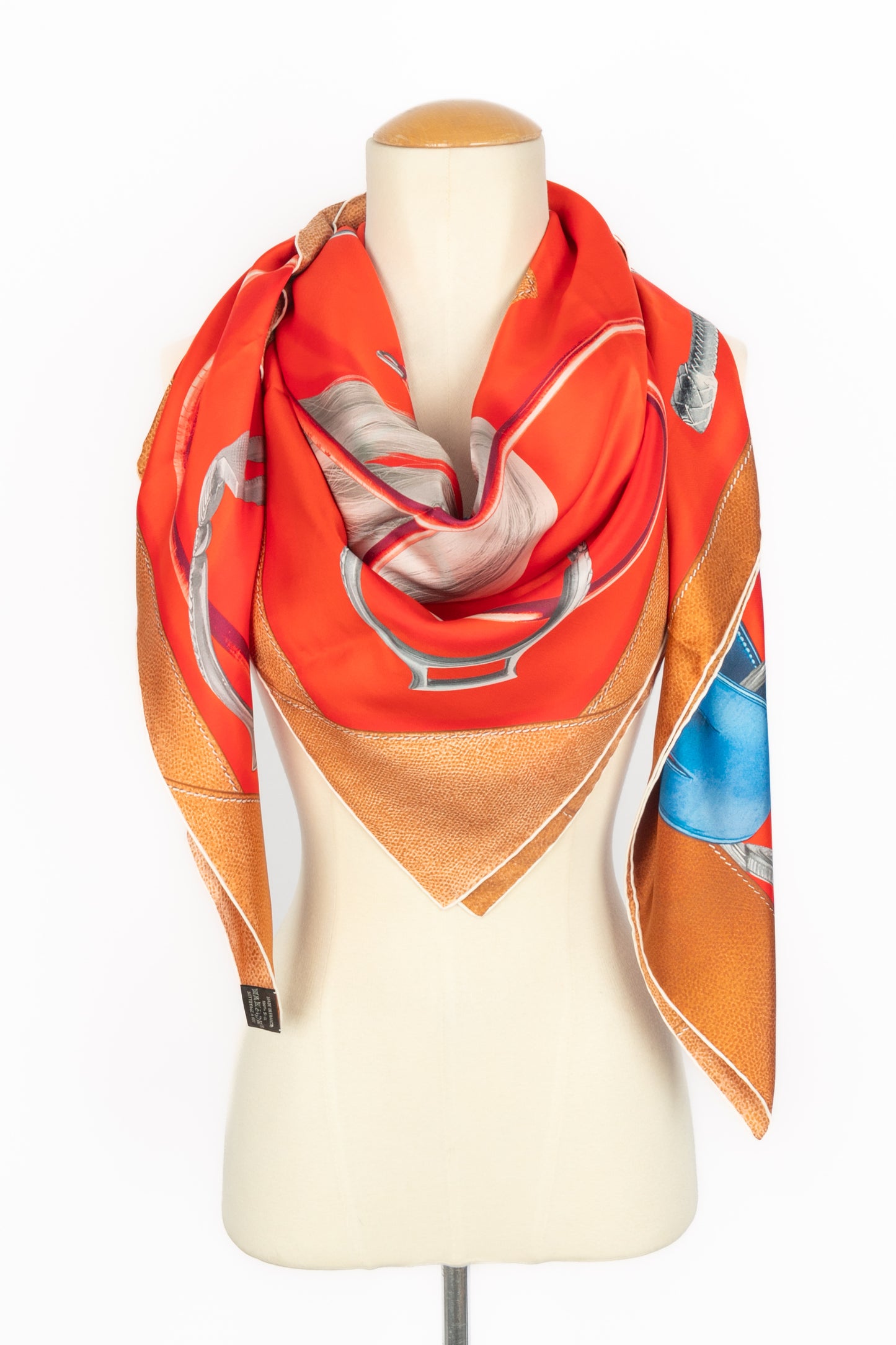 Foulard "Projets carrés au crayon" Hermès