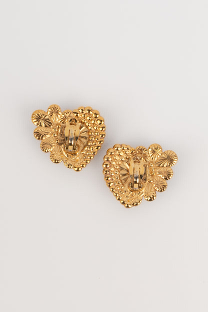 Boucles d'oreilles coeurs Yves Saint Laurent