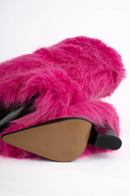 Bottes en fausse fourrure Alexandre Vauthier 2024