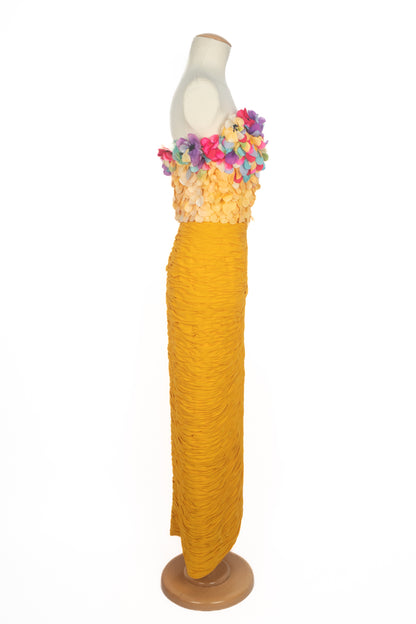 Robe fleuri Jean-Louis Scherrer Haute Couture