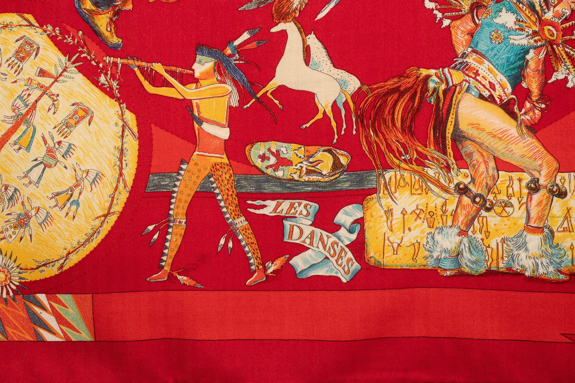 Étole "Les Danses des Indiens" Hermès