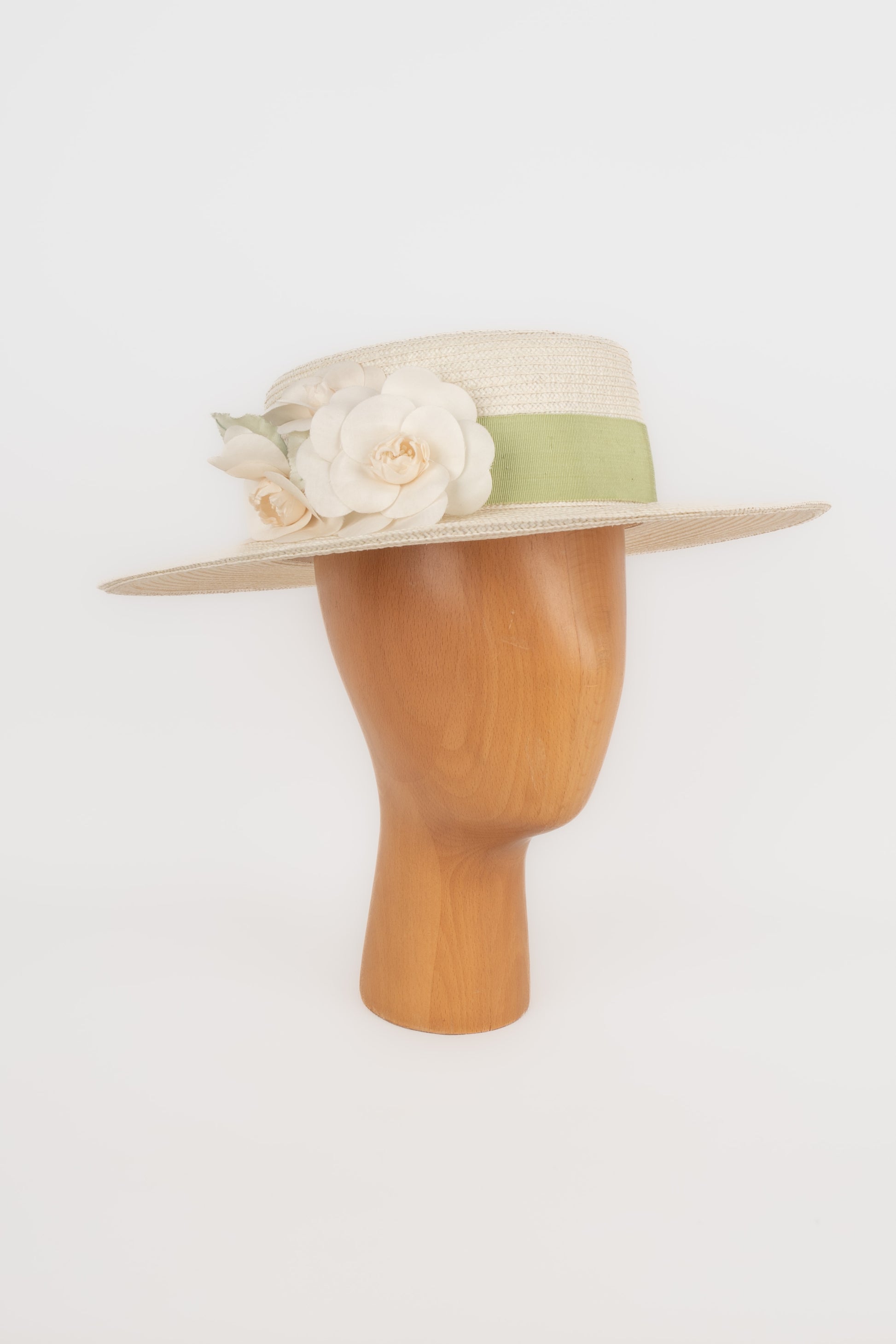 Chanel hat boater-style (Attributed to)