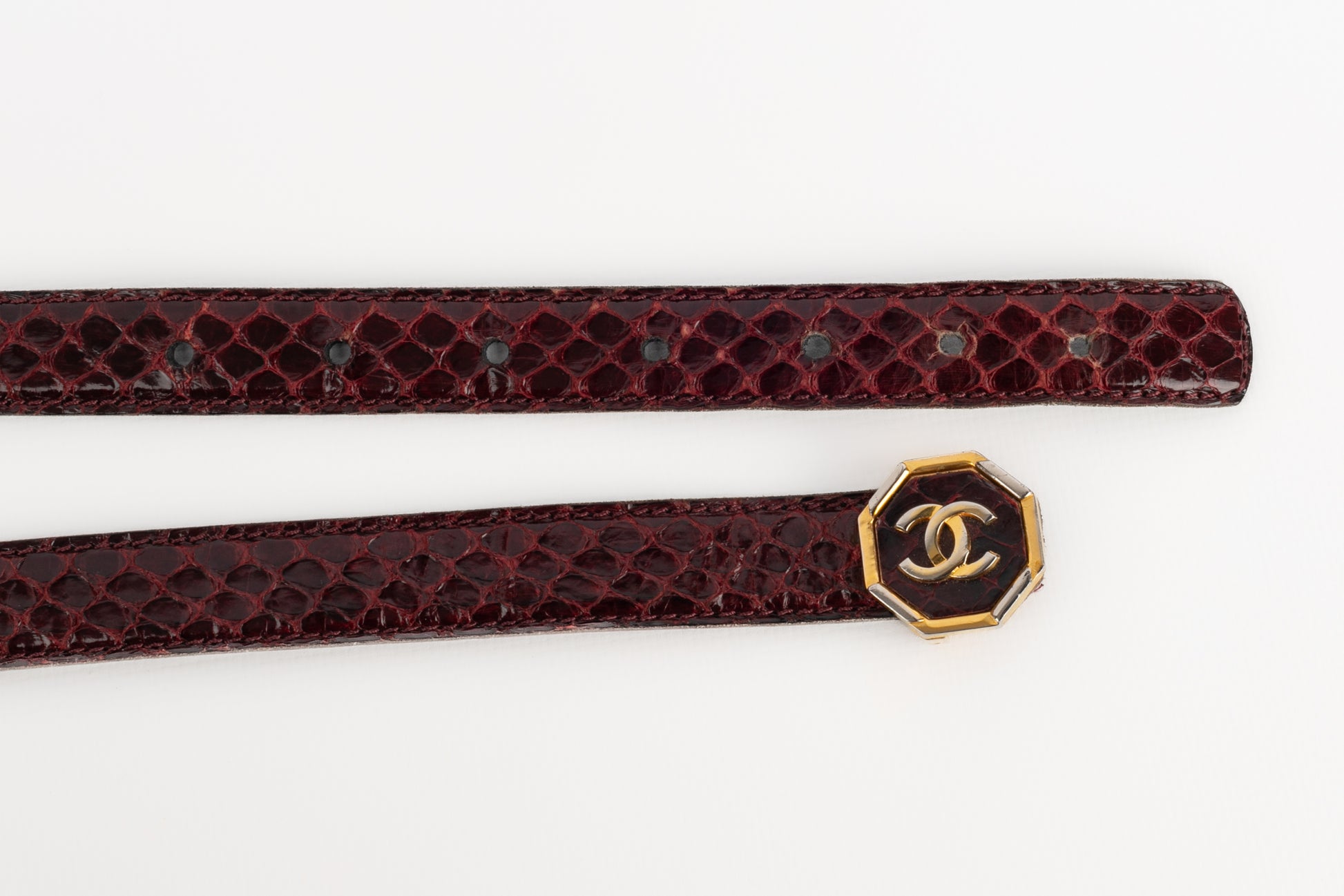 Ceinture en serpent Chanel