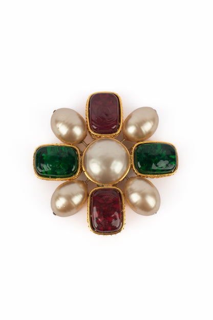 Broche croix Chanel 1990's