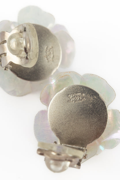 Boucles d'oreilles camélias Chanel