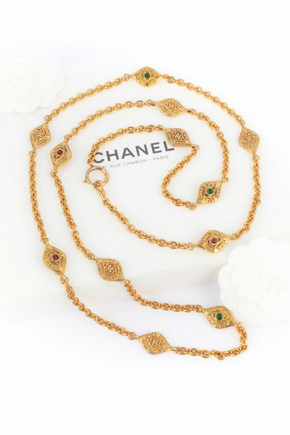 Collier doré Chanel 1985's