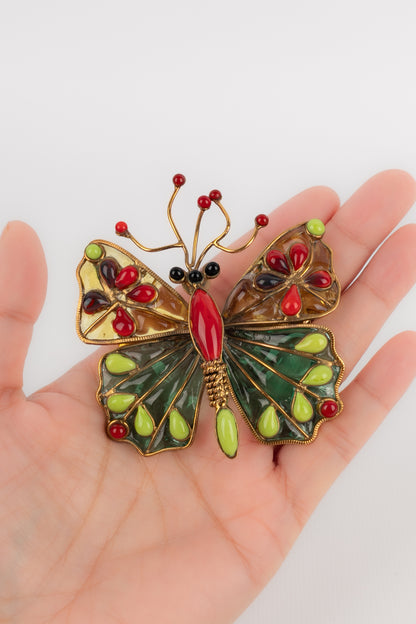 Broche papillon Gripoix 