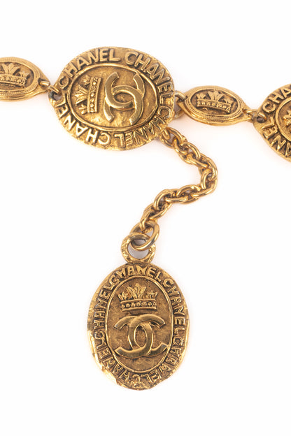 Ceinture dorée Chanel 1980's