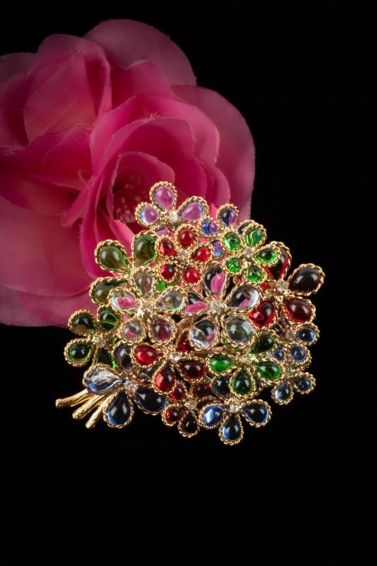 Broche fleurs Augustine