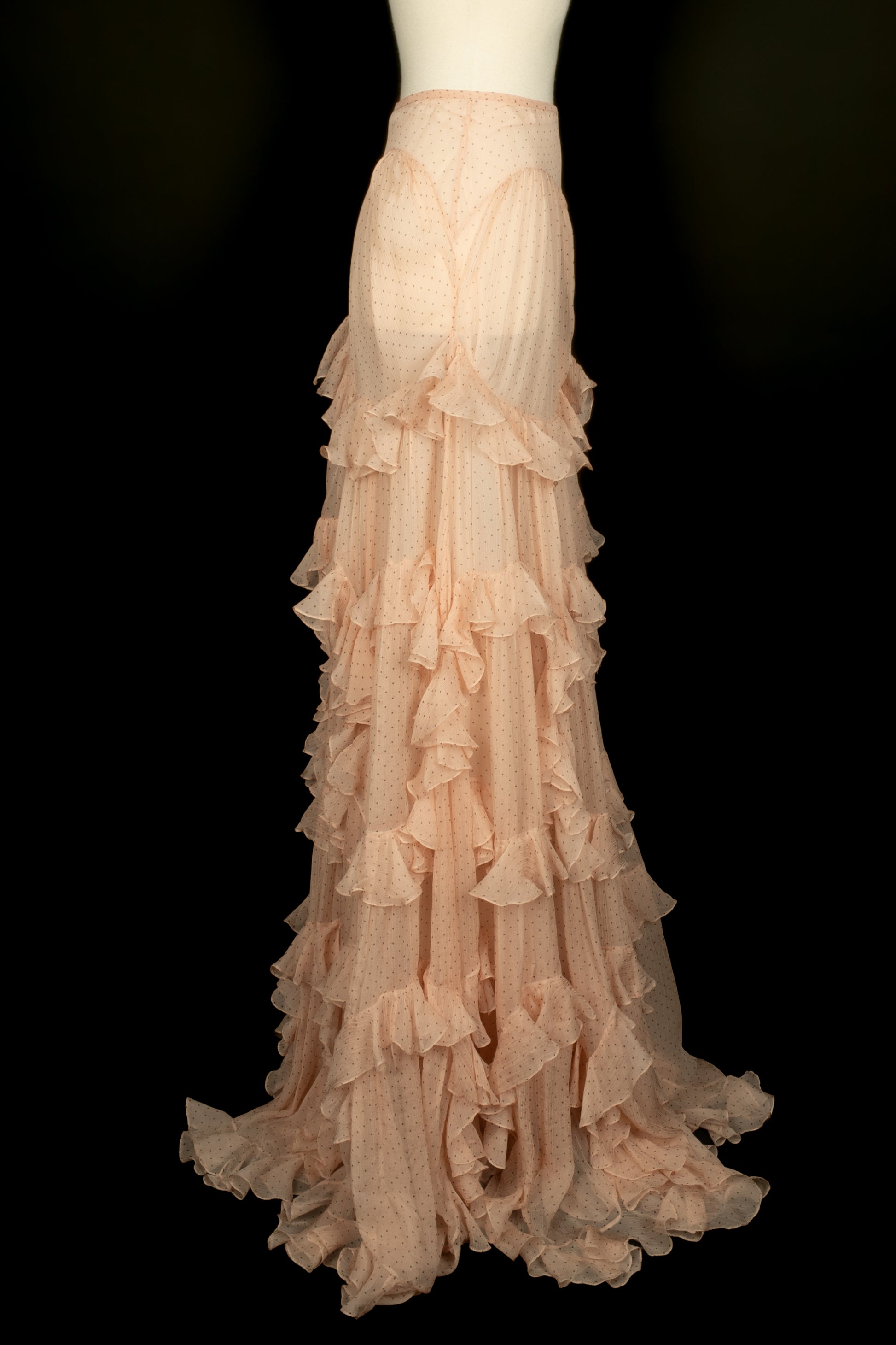 Jupe en mousseline rose Galliano