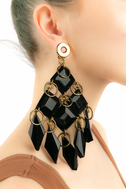 Boucles d'oreilles Paco Rabanne 1990