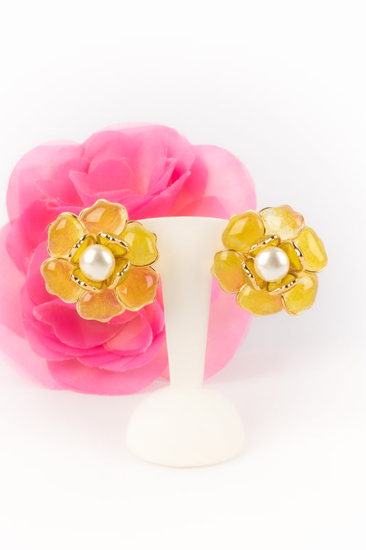 Boucles d'oreilles fleur Augustine