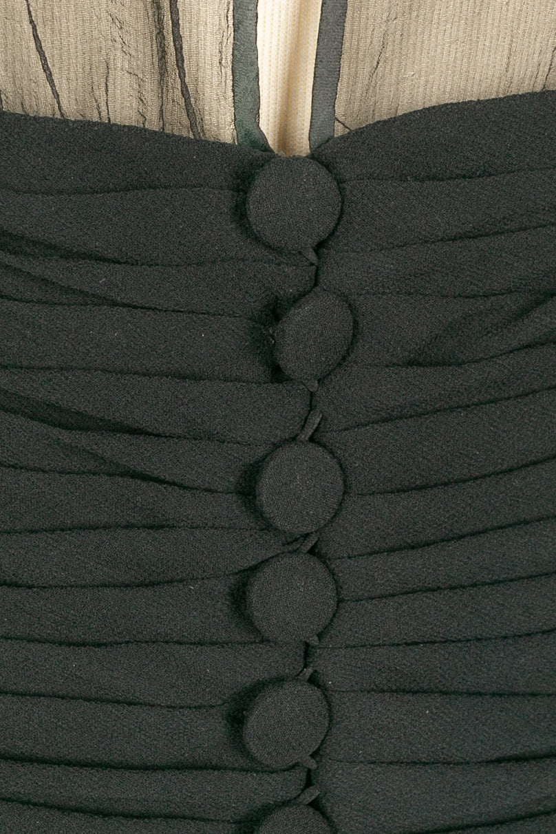 Robe en soie noire Chanel 