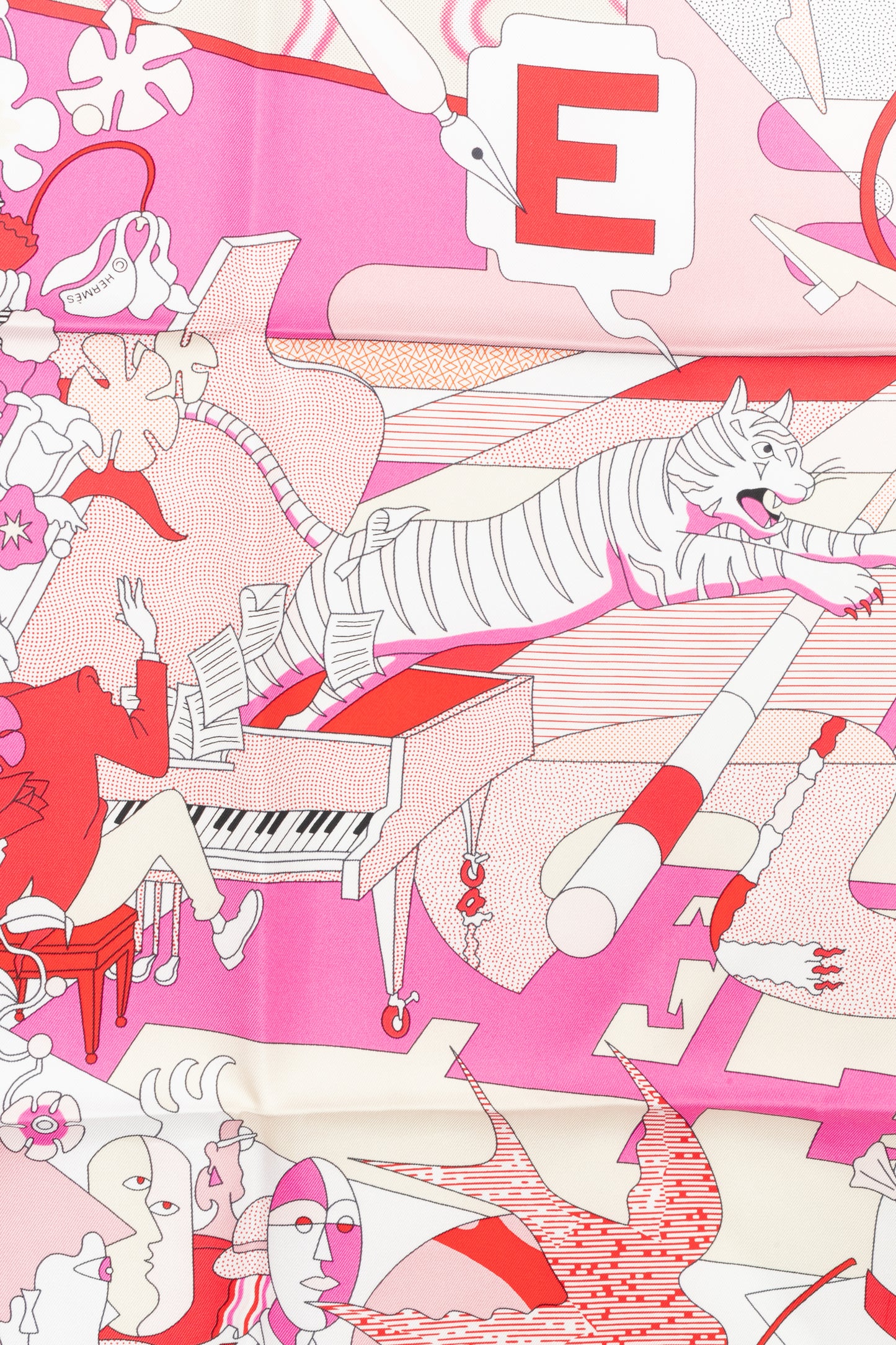 Carré / Foulard "ça décoiffe" Hermès