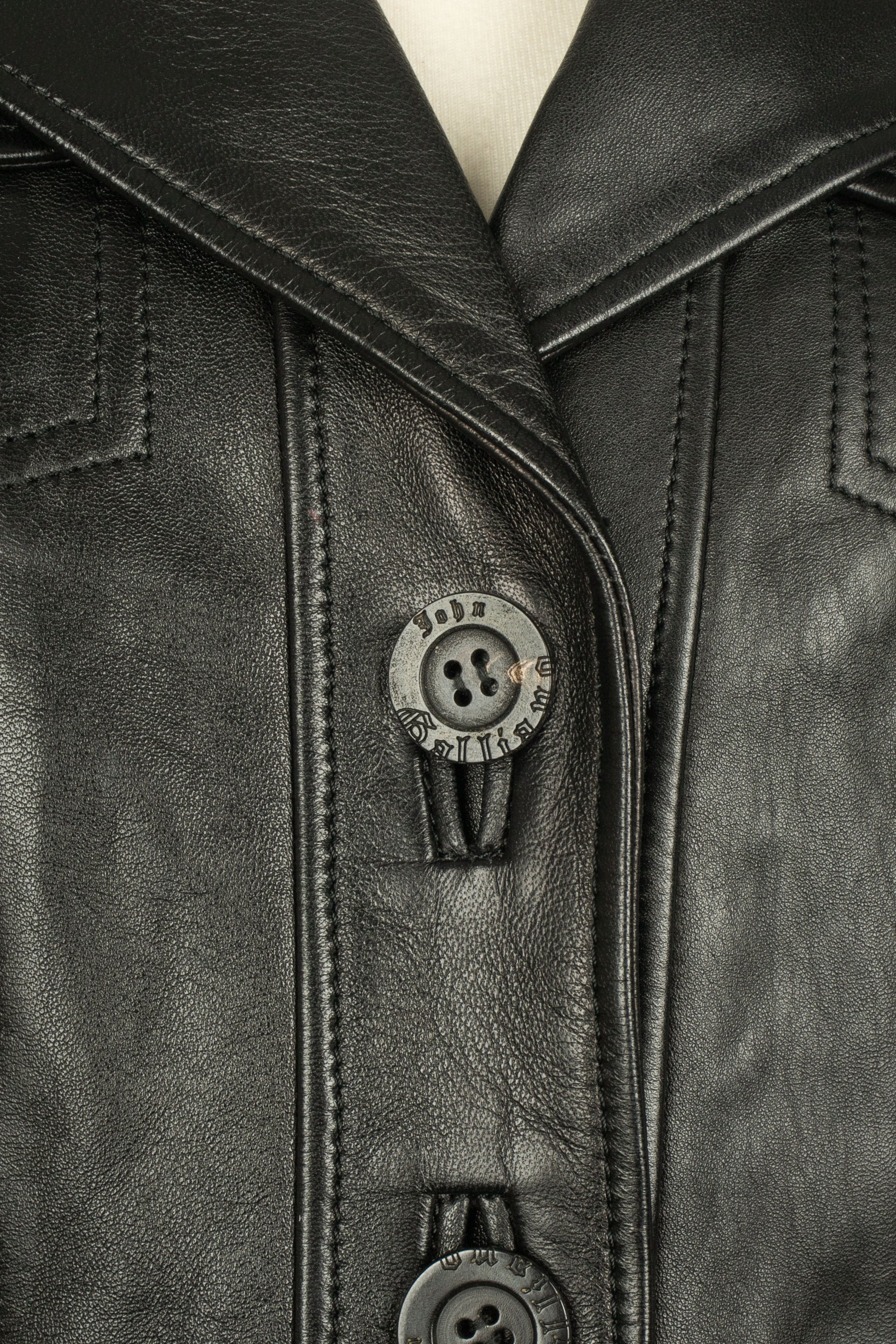 Veste en cuir John Galliano