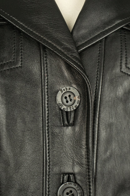 Veste en cuir John Galliano