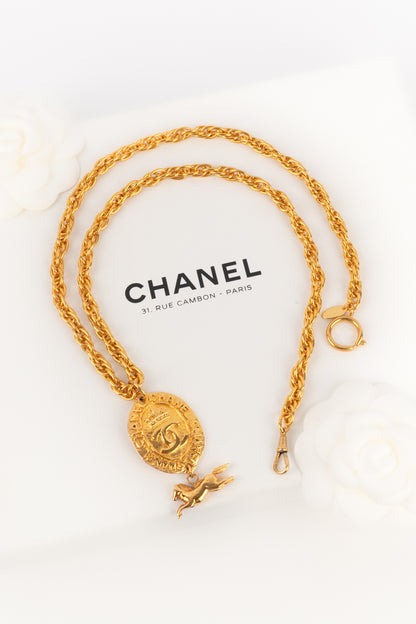 Collier pendentif Chanel 1980's