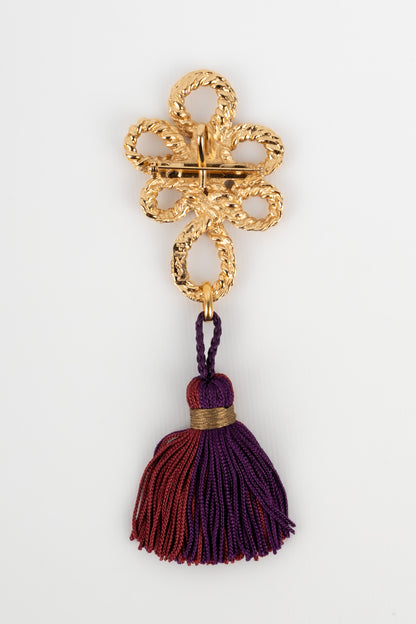 Broche pendentif Yves Saint Laurent Printemps 1993