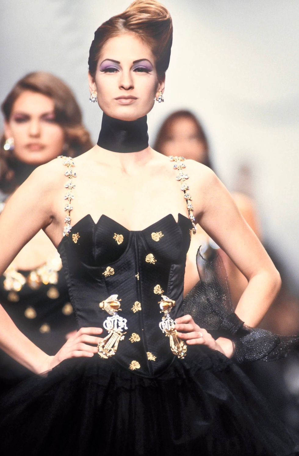 Dior silvery brooch by Gianfranco Ferré Haute Couture Fall-Winter