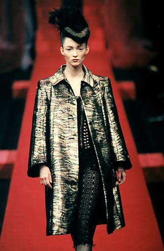 Christian Lacroix lamé coat