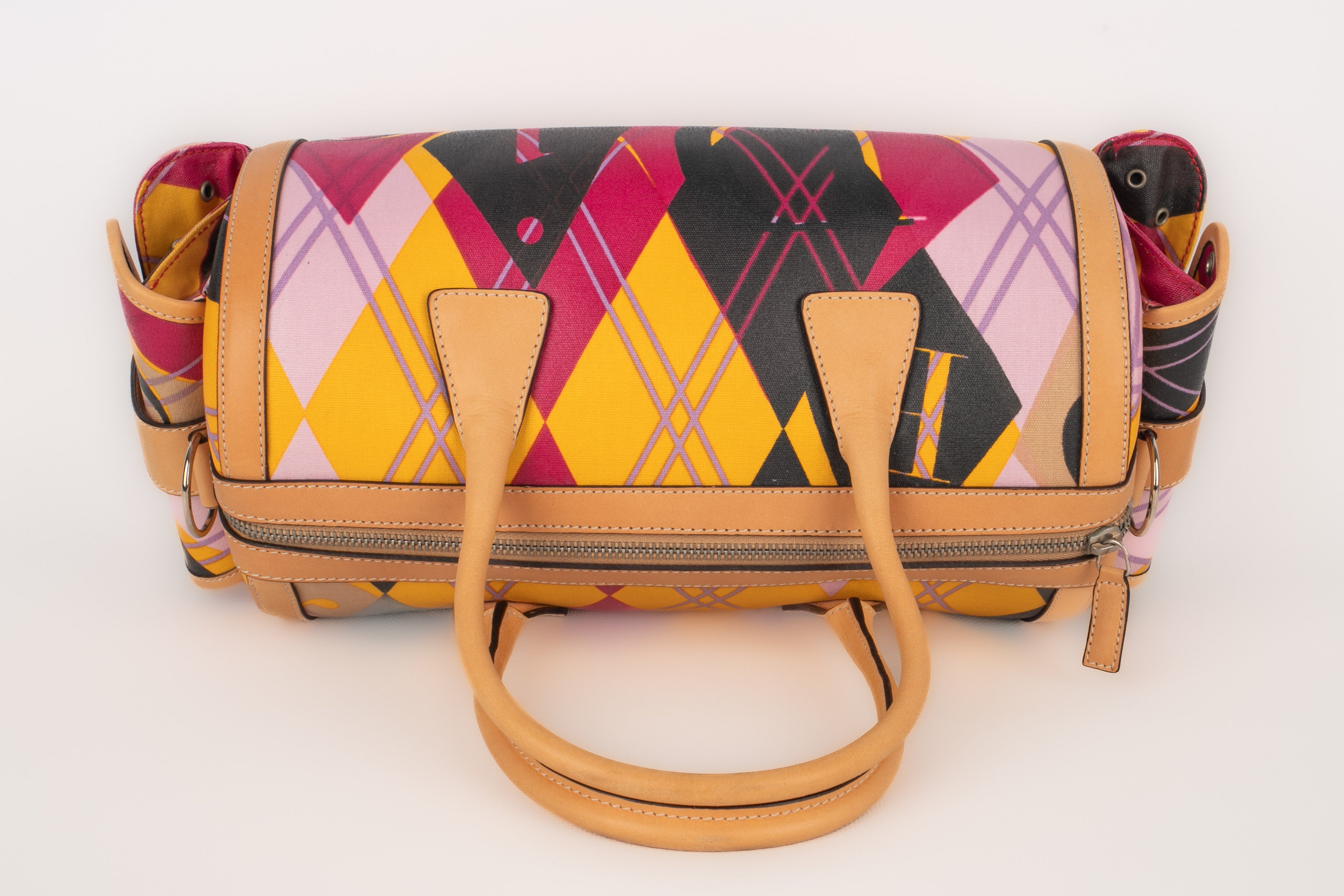 Diorボストンバッグ カラフル Christian dior Harlequin 'Boston Bowling' bag 2004 Golf Collection