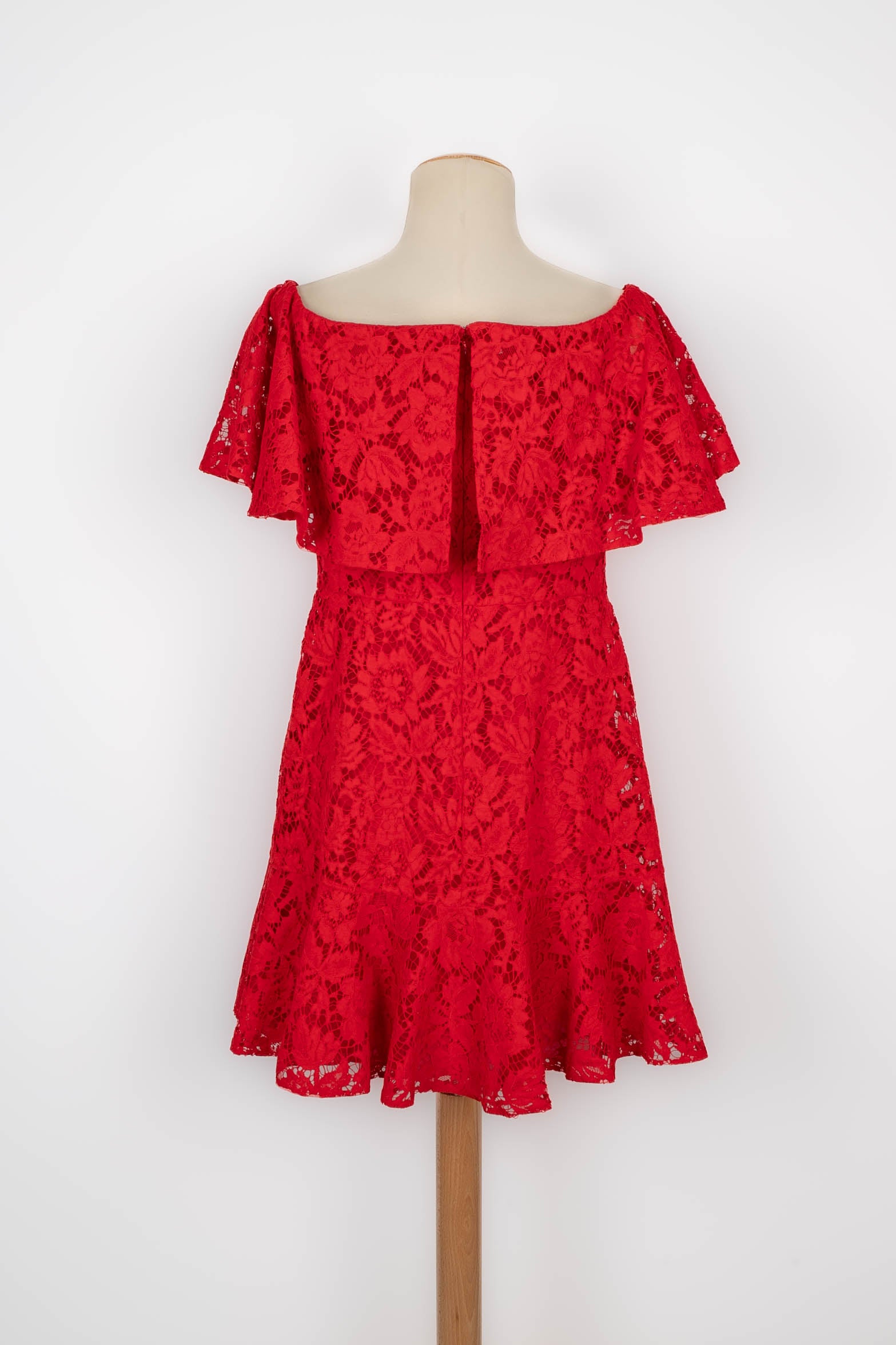 red lace valentino dress Valentino Lace Midi Length Dress w/ Tags - Red Dresses, Clothing - VAL515511