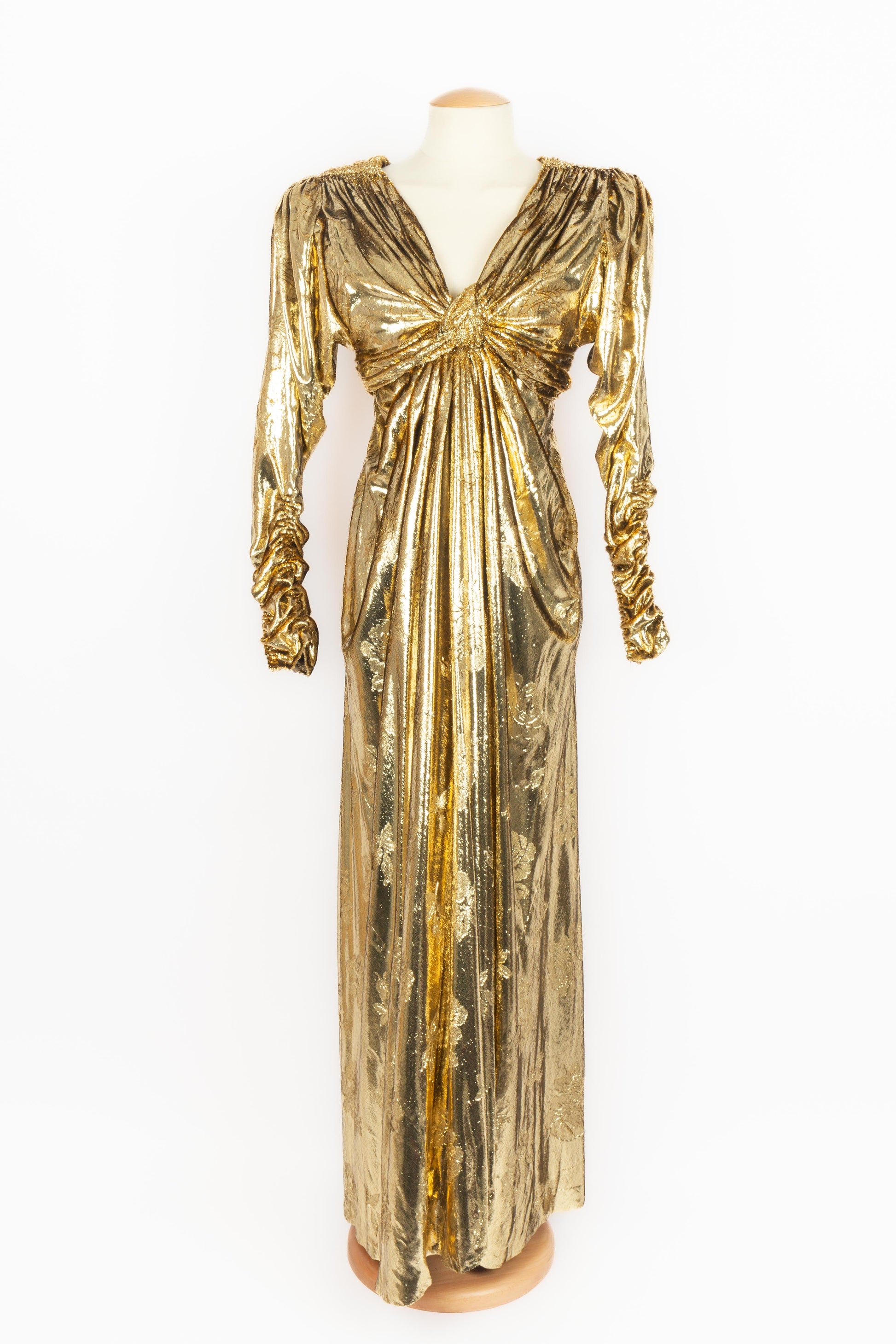 Robe dorée Nina Ricci Haute Couture 