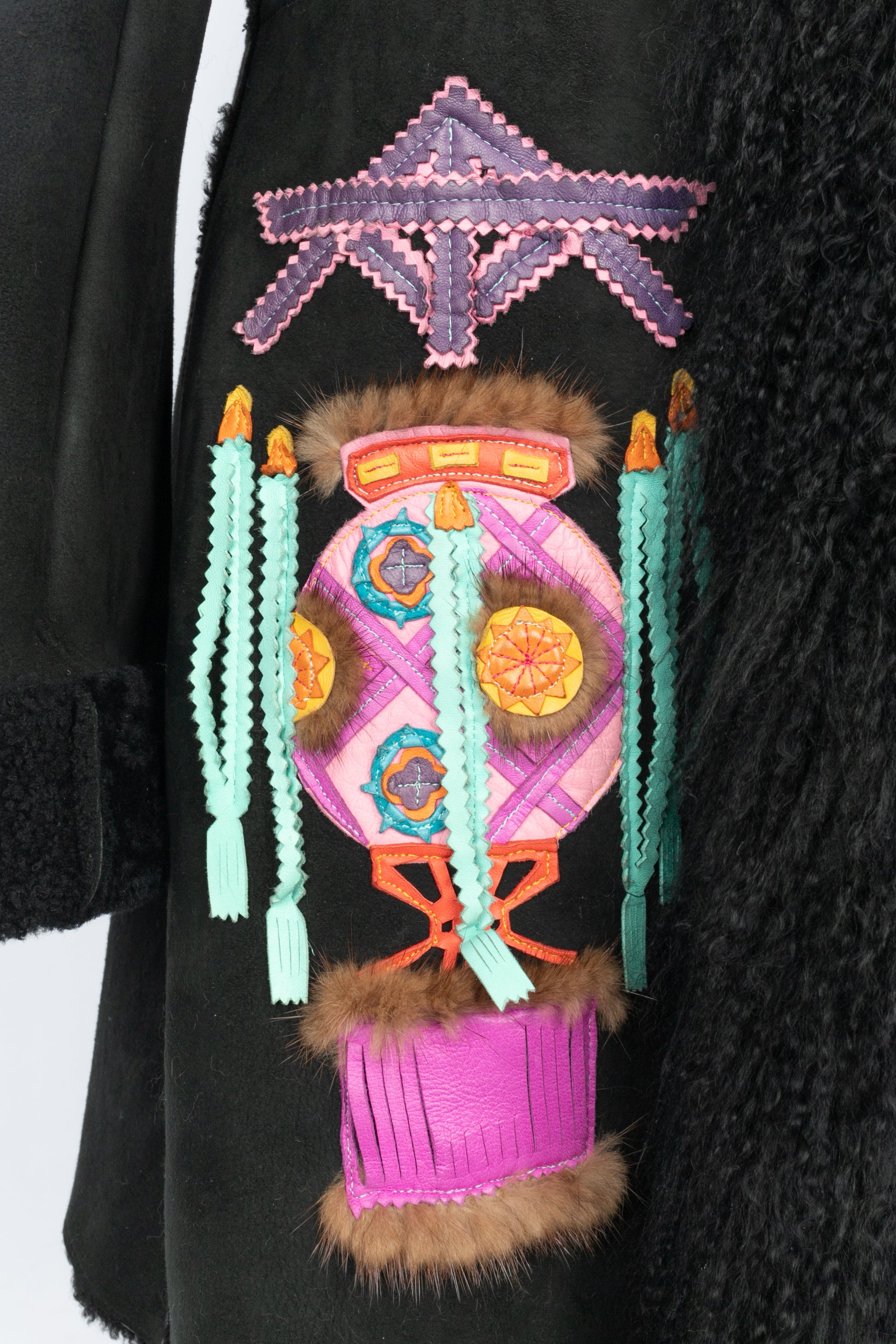 Manteau en cuir John Galliano 