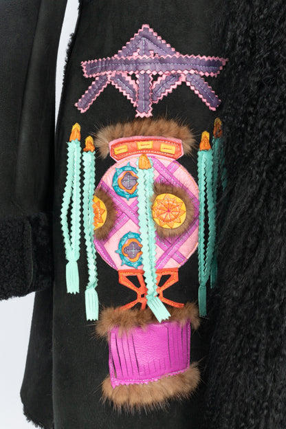 Manteau en cuir John Galliano 