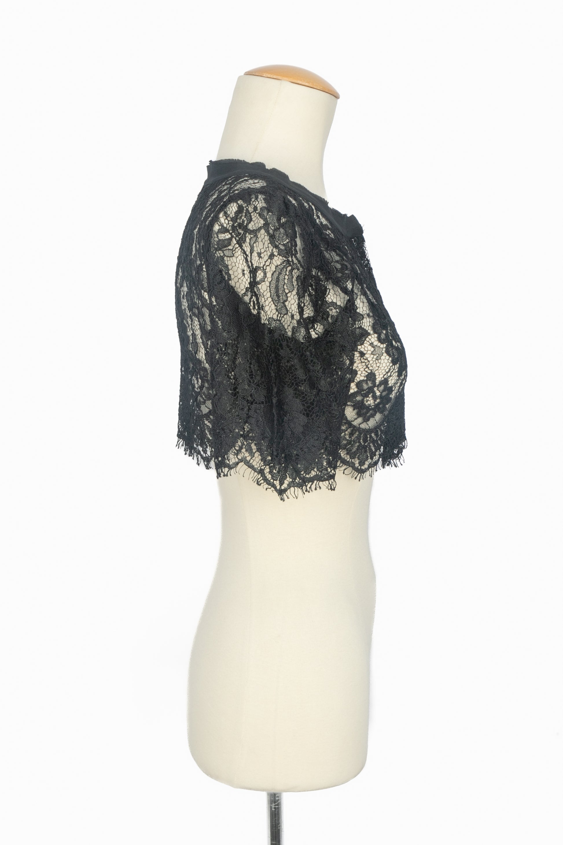 Haut en dentelle noire Dolce&Gabanna