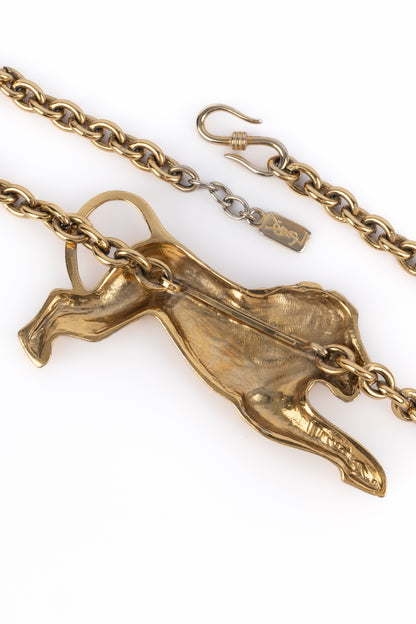 Collier lion Yves Saint Laurent