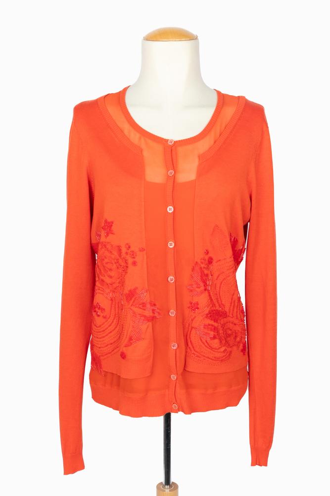 Twin set orange Christian Lacroix 